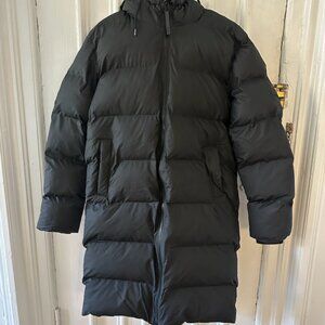 NWT RAINS Long Puffer Jacket XS